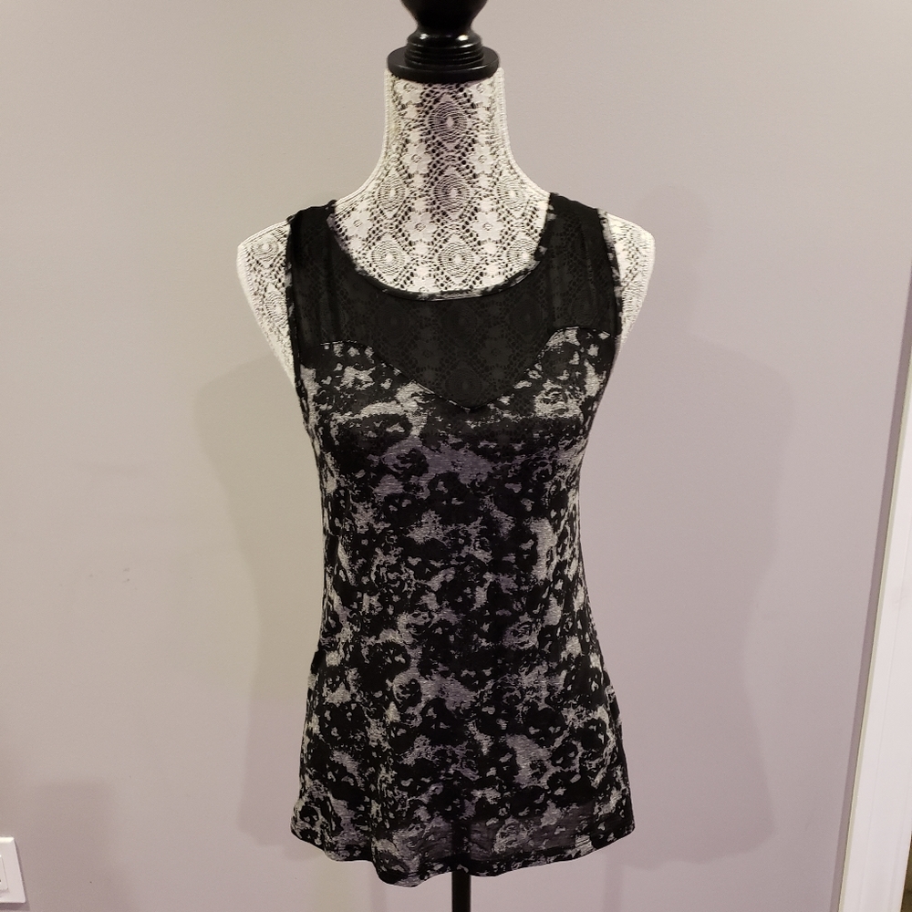 Sleeveless GB Top with Sheer Accents